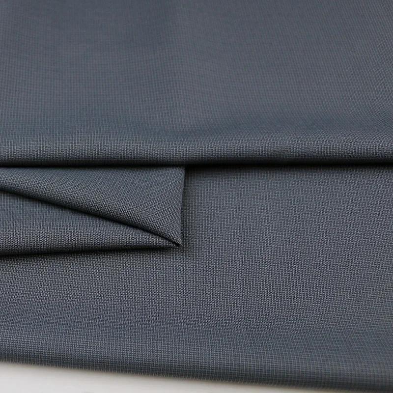 100x150cm Dark Patterned Thin Anti-wrinkle Suit Fabric for Clothes Vest Trousers Sewing Checkered Striped Cloth Black Blue