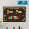 1 Stück personalisiertes Kneipenschild, individueller Name, Bar, Whiskey, Bourbon, Metall-Dekor, Retro-Wandkunst, Heavy Duty