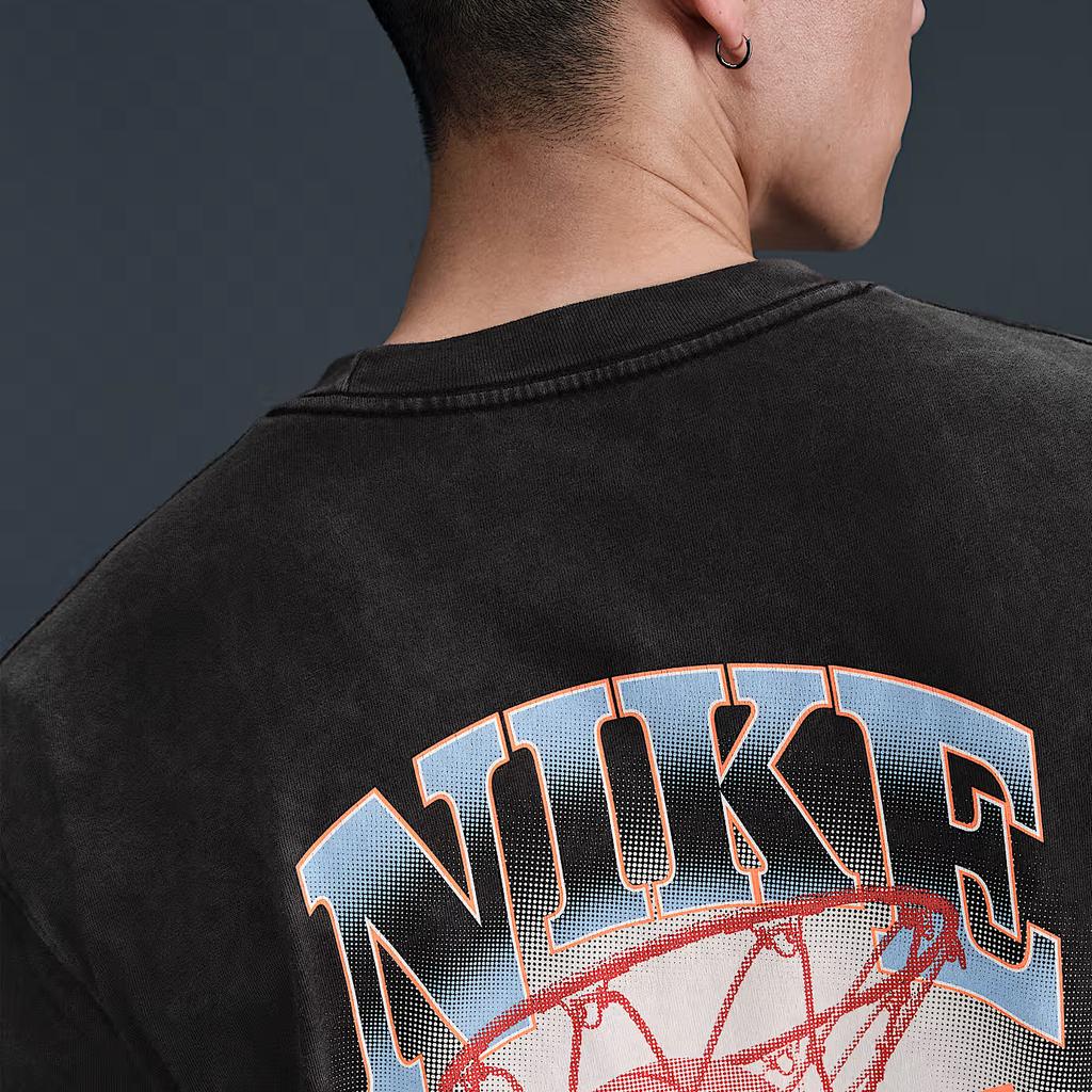 Nike Max90 Comfortable Casual Soft Basketball Short Sleeve T-Shirt Men Tops Black HJ3437-010