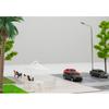 Dioramas Car Garage Model Set Led Lighting Car Parking Lot Scenery Model Set City Road Display Scene Model Toy Tree Model