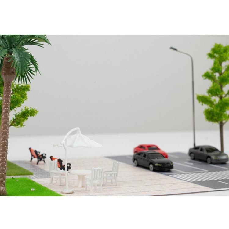 Dioramas Car Garage Model Set Led Lighting Car Parking Lot Scenery Model Set City Road Display Scene Model Toy Tree Model
