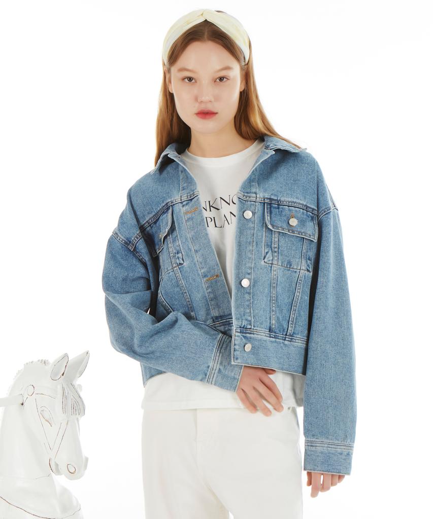 Unknown Planet Loose Fit Denim Jacket Blue