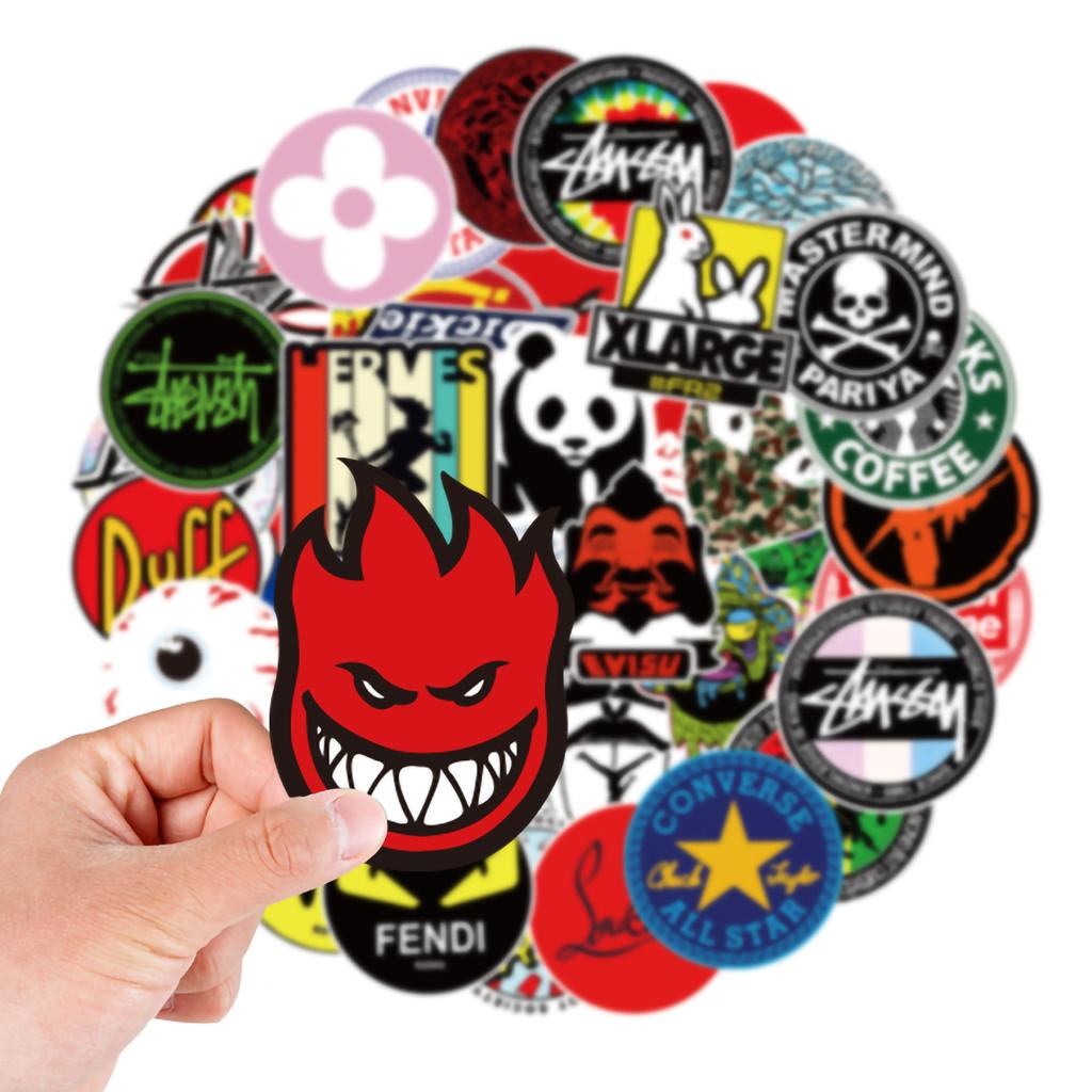 102 Trendy Brand Graffiti Stickers Suitcase Car Skateboard Notebook Graffiti Stickers Waterproof