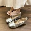 Retro Mary Jane single shoes women's new summer versatile flat bottom with skirt soft sole beanie shoes