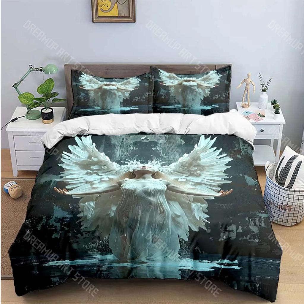 Squisiti Set Lenzuola con Ali d'Angelo squisito set copripiumino set coperta letto set lenzuola lusso regalo di compleanno