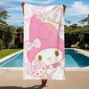 1pc My Melody Beach Towel Single Sided 2D Print Quick Dry Microfiber Towel for Beach Pool Bath Cute Kawaii Aesthetic Vibe