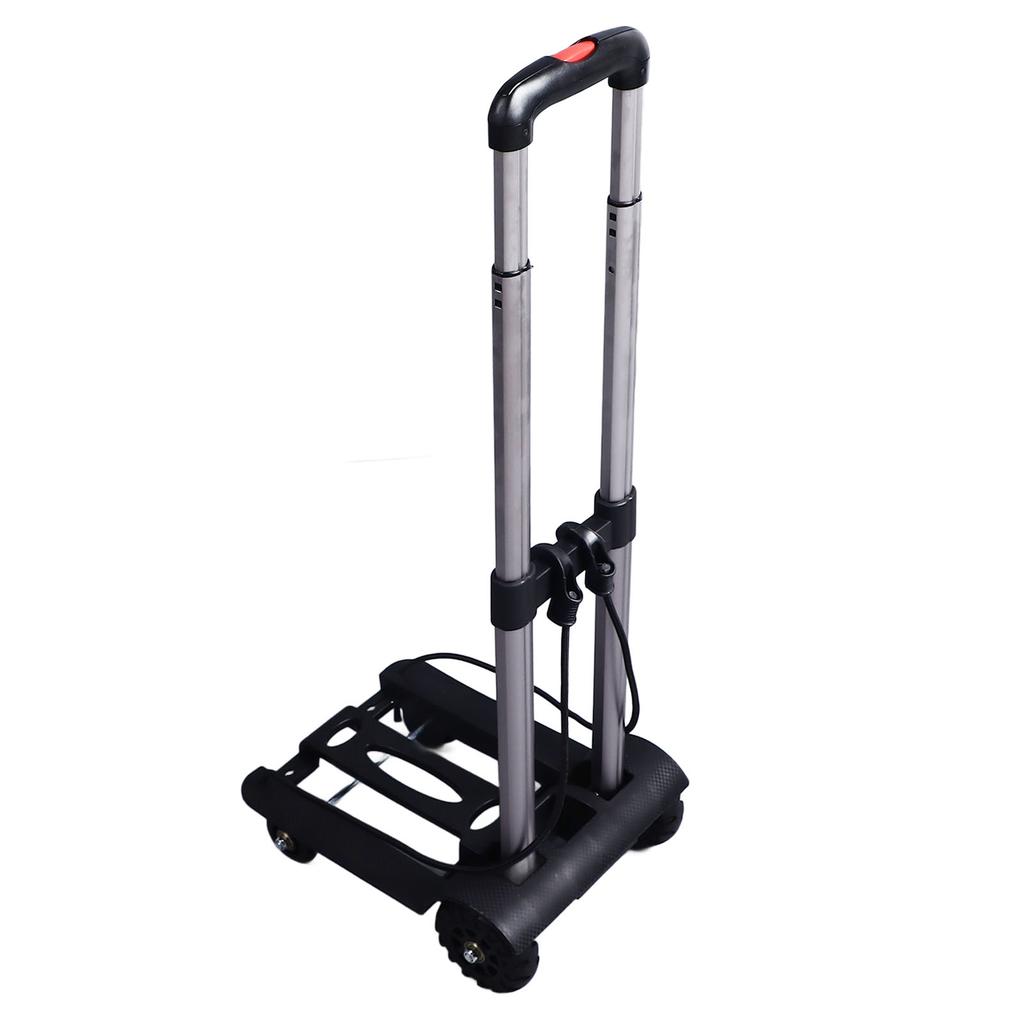 Portable Foldable Dolly Cart With Retractable Handle Wheels Aluminum Alloy Plastic Foldable Hand