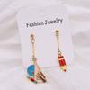 Personality Fun Brush Drawing Board Earrings Book Ruler Artist Brush Earrings for Woman Girl Jewelry Gift