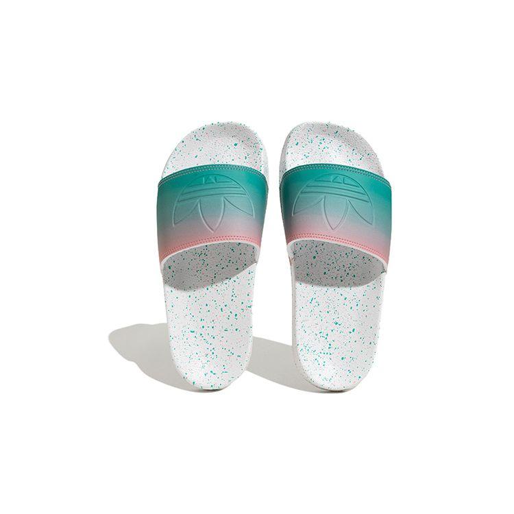 Adidas Originals Adilette Lite Casual Non-Slip Durable Outdoor Slippers Kids Footwear White Blue Pink GX2104