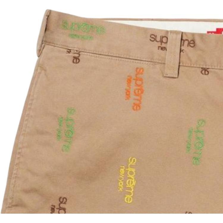 Supreme Classic Logo Chino Shorts 'Tan' Men's SUP-SS23-198