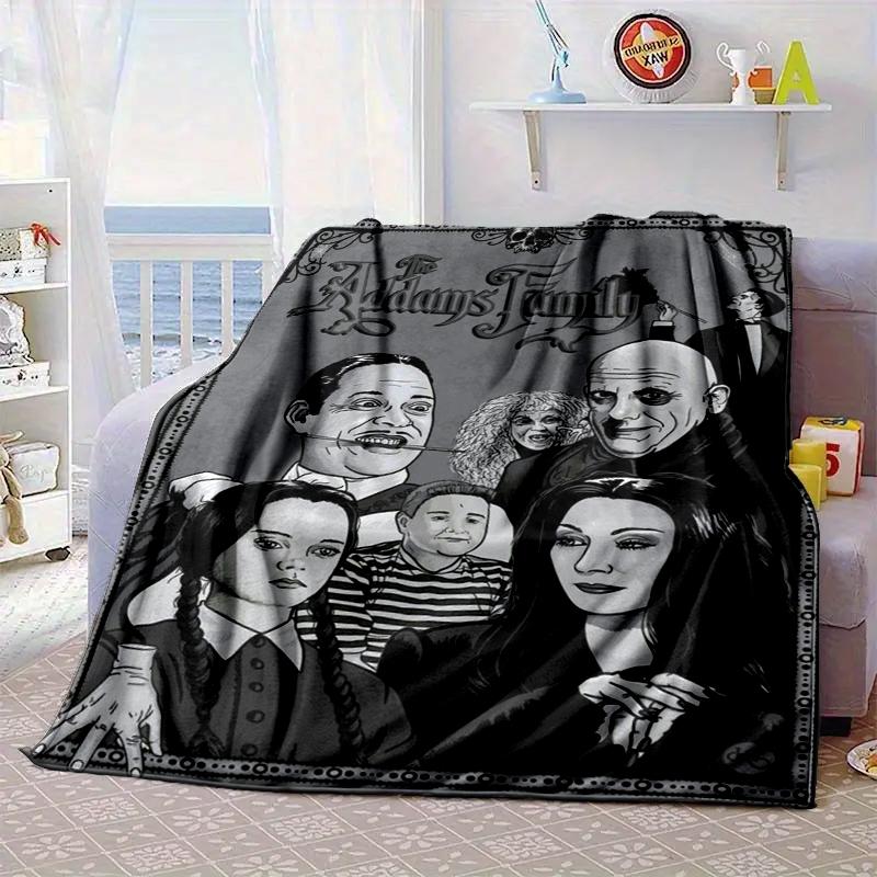 Gothic Adams Blanket Flannel Blanket for bed, sofa, Camping, Hiking, Picnic Essentials, gift for family Fan gifts