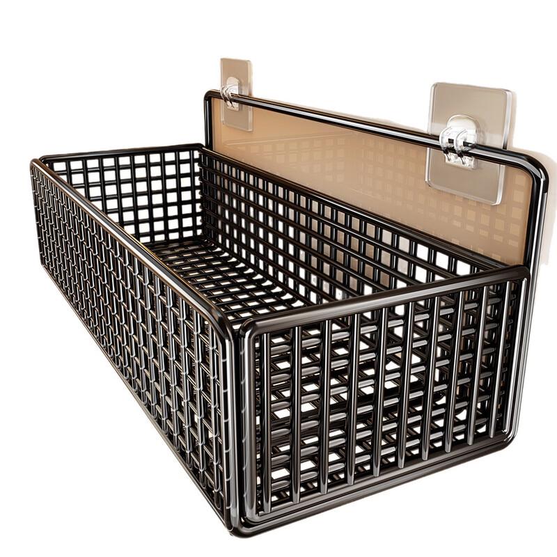 LISM Wall Mounted Storage Basket with Hooks