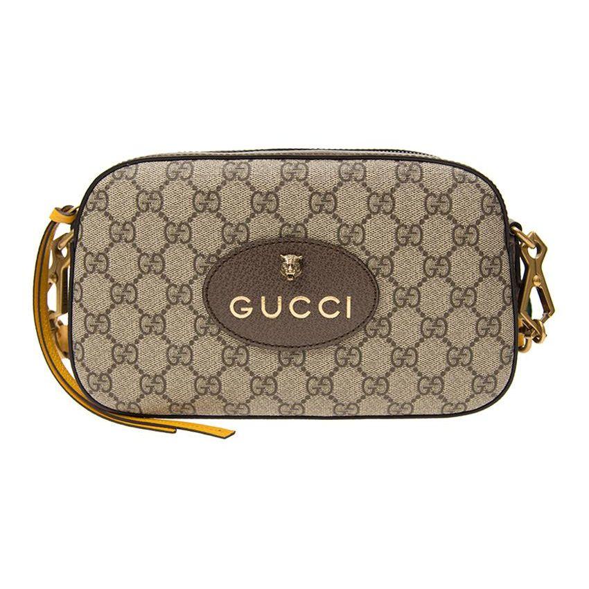 

Gucci GG Supreme Neo Vintage Mini Messenger Bag,Canvas Brown Leather, Unisex Crossbody Camera Bag for Daily Shopping Travel 476466-K9GVT-8856 Basic Set (Bag+Dust Bag)