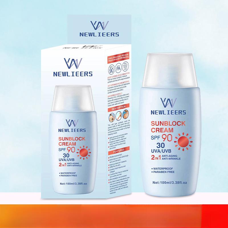 

Солнцезащитный крем SPF90 + Водостойкий и потостойкий защитный крем Солнцезащитный крем 100ml