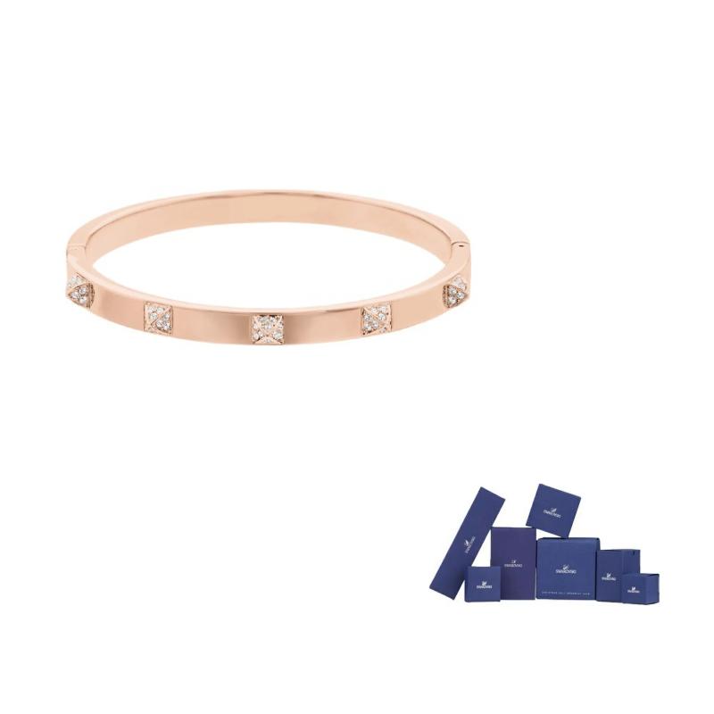 Swarovski Tactic Rose Gold tone Plated Bangles Womens Rose Gold L-OriBraBoxColRan