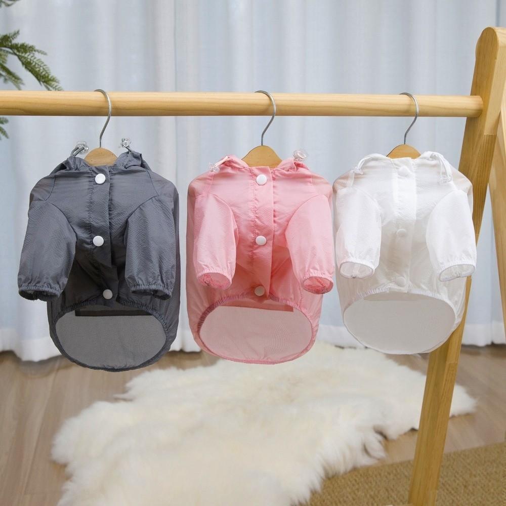 Fast Drying Pet Sun Protection Clothing Breathable Lightweight Pet Hooded Jacket Adjustable Dog Casual Outerwear Sun Protection