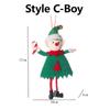 Newest Christmas Elves Stuffed Plush Dolls Hanging Ornaments Xmas Tree Decor Cute Boy Girl Elf Pendant Kids Gifts New Year Noel