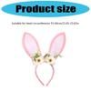 Roleplay Bunnies Girl Headband with Flower Designs Anime Headband Easter Cosplay Headdress Festival Dressingup Accessory