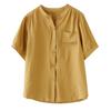 DIMANAF 2026 Plus Size Summer Women Blouse Shirts Casual Lady Tops Tunic Shirt Oversize Loose Tees Cotton