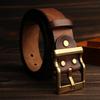 Handmade Fc Buckle Belt Men'S Brass Day Buckle Casual Retro Belt Ami Kaji Denim Belt