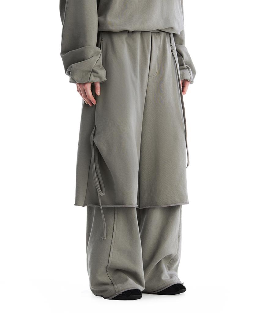 Teulimingbeodeu Tmb Layered Strap Sweat Pants [ Gray ]