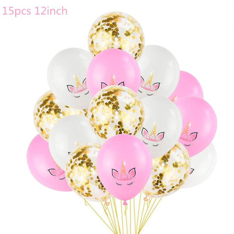 1 Set Einhorn Partyballons Geburtstagsballon Einhorn Dekoration Latex Konfetti Ballon Geburtstagsfeier Dekoration Ballons Kinder