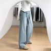 Rhinestone Wide Leg Jeans Women High Waist Loose Straight Denim Pants Plus Size Fleece Lined Tall & Petite Denim Trousers 2026 New Style