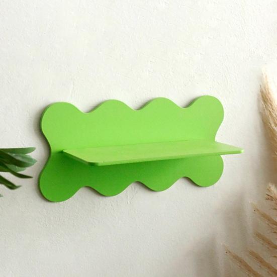 Yousheng Floating Wall Shelf Wooden Wall Mounted Shelf Wave Edge Display Shelf Storage Organizer for Home Decor Small Collectibles Plants Figurines
