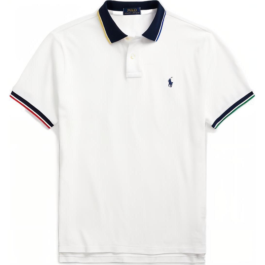 

Polo Ralph Lauren Custom Slim Fit Рубашка-поло с цветовыми блоками и вышитым логотипом Мужские топы Белый MNPOKNI1N822152-100 L