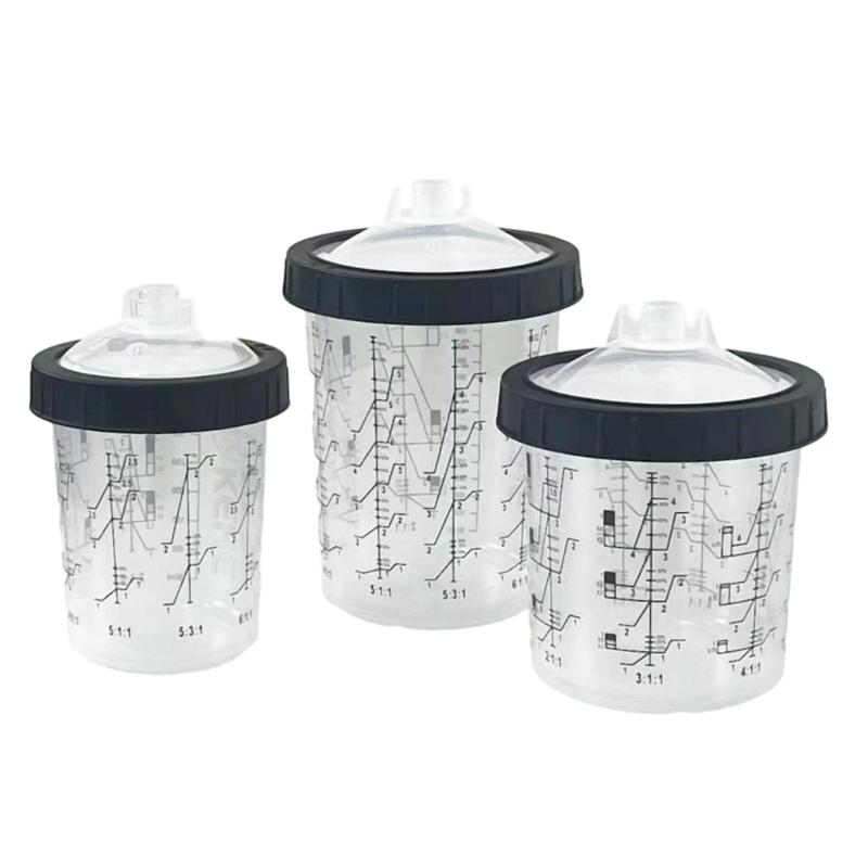 Sprayer Guns Paint Tank Sprayer Guns Mixing Cup 165/400/600ml Disposable Measuring Cup Easy Setup for Painting