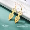 LIKGREAT Spiral Triple Moon Goddess Stud Earrings Women Stainless Steel Wicca Amulet Dangle Earring Jewelry Valentine's Day Gift