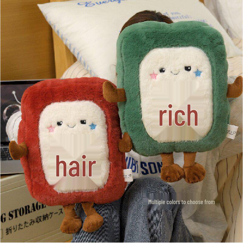 Rechargeable Electric Heating Hot Water Bag - Plush Hand Warmer for Belly Warmth