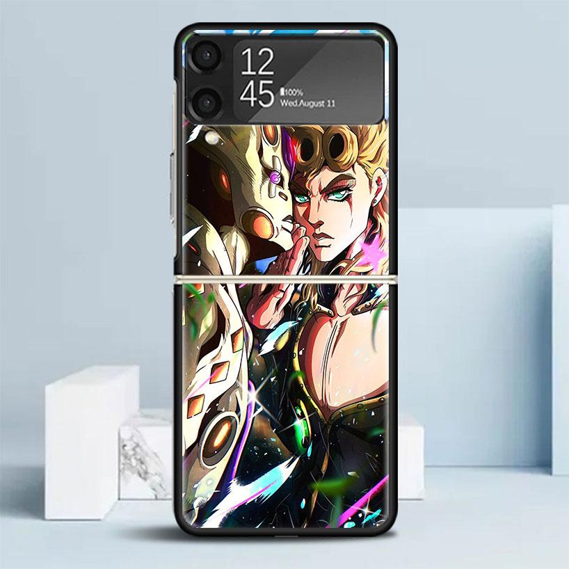 JoJo Adventure Giorno Giovanna Phone Case For Samsung Galaxy Z Flip7 Flip6 5G Flip5 Flip4 Flip3 ZFlip 7 6 3 4 5 Shockproof Back