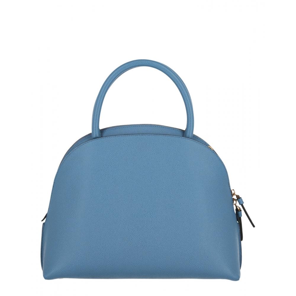 Salvatore Ferragamo Rounded Gancini Tote Bag blue