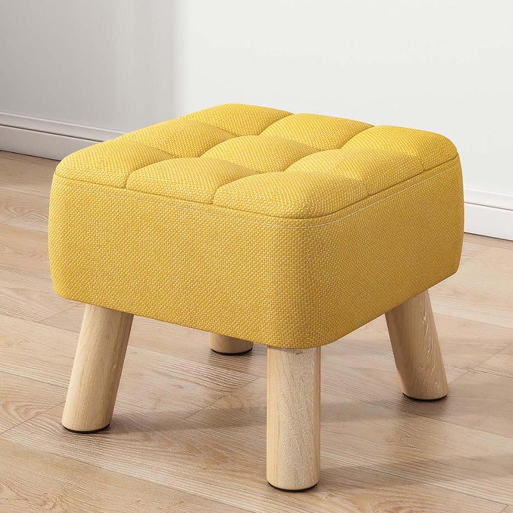 Footstools and Ottomans, Sofa Footstool, Foot Stools for Living Room, Outdoor Footstool with Solid Wood Legs, for Modern Home Living Room Bedroom