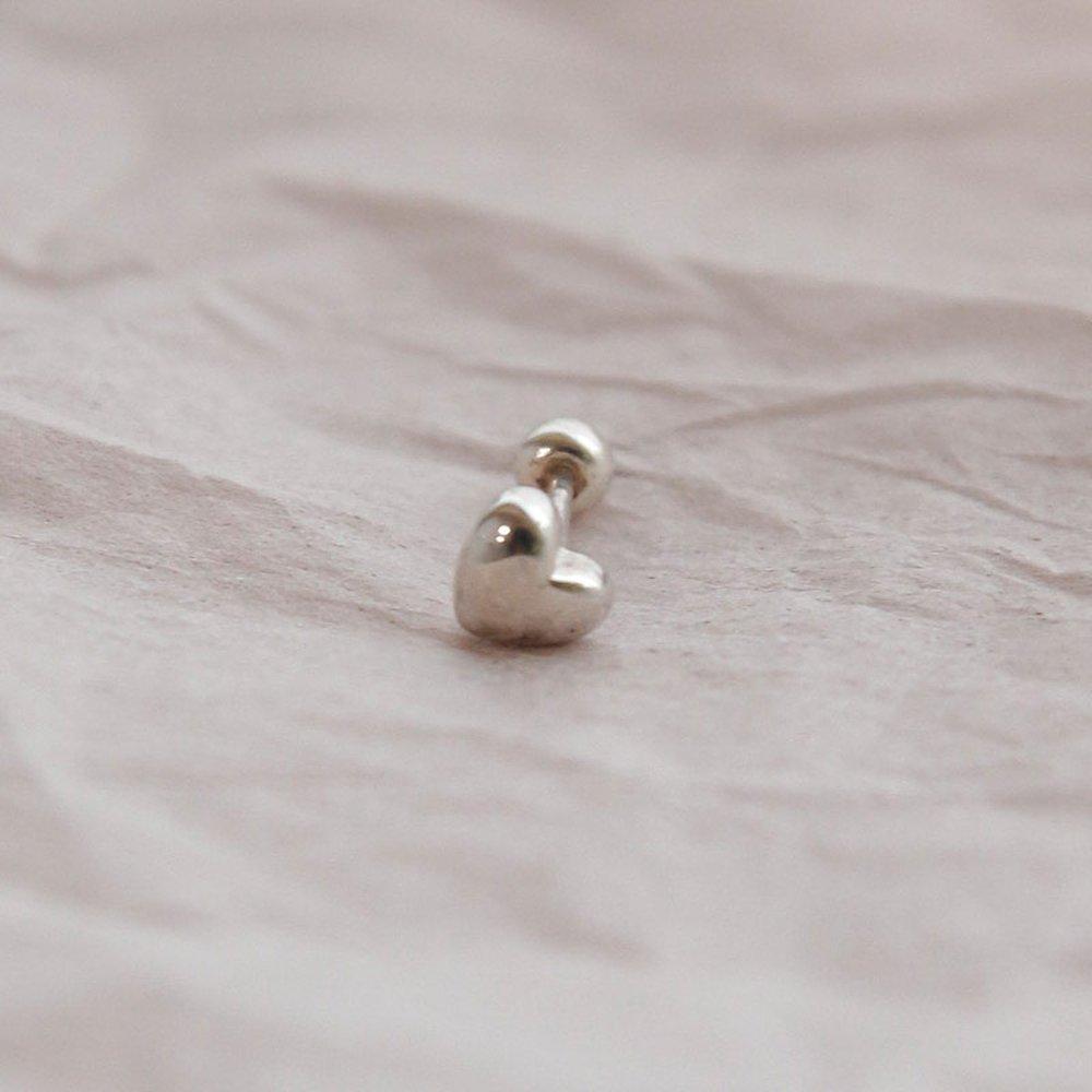 J.Lauren Petite Mini Heart Silver Piercing P0397