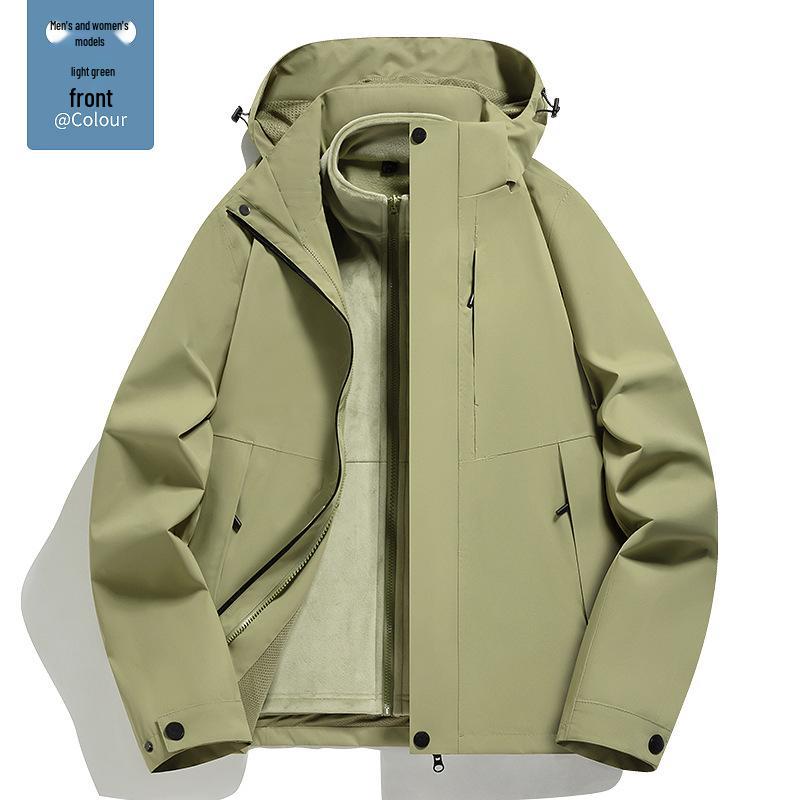 

Мужской и женский уличный комплект 3-в-1 с термошвом, ветрозащитной курткой - Теплый, водонепроницаемый, дышащий альпинистский костюм XXXL