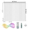 2PCS 400LEDs RGB Smart Curtain Lights with Music App Controls and Remote,LED Party Lights for Christmas and Halloween Decor