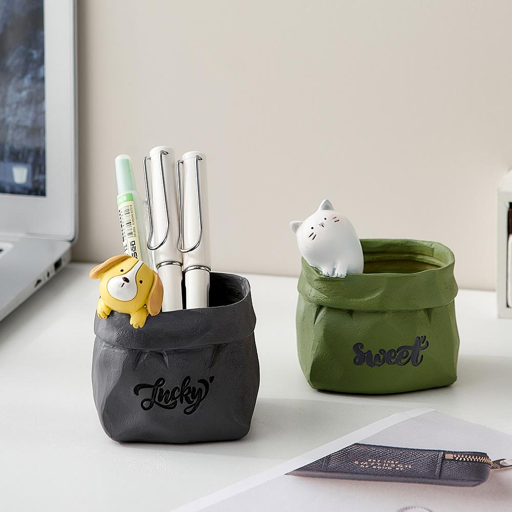 Schöne Stifthalter aus Kunstharz, Ornamente, Persönlichkeitssimulation, Tiere, Form, Stiftaufbewahrung, Dekor, Büro, Tischdekoration, Geschenk