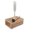 Tuning Fork Set with Wooden Resonator Box Rubber Hammer 512HZ Steel Singing Tone for Healing Yoga Me