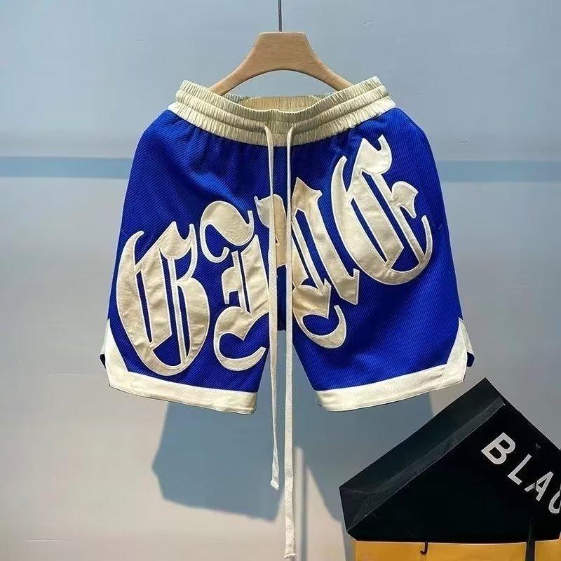 

Outdoor Fashion Summer Basketball Shorts Street Sports Pants Casual Men s Clothing High Quality Embroidered Shorts S синий