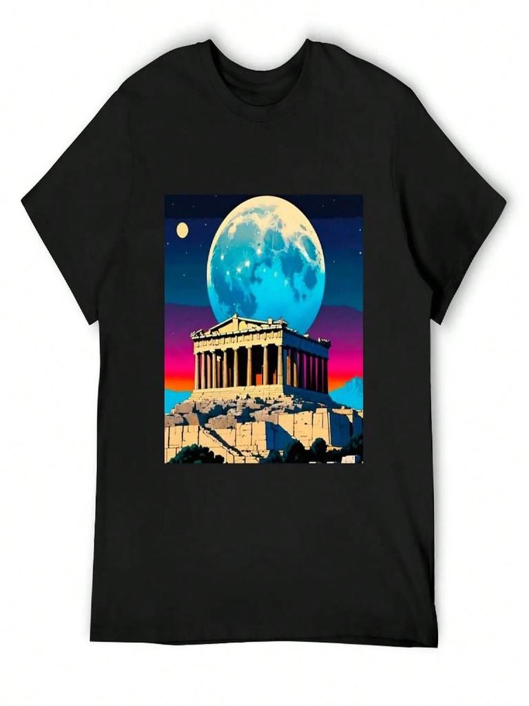 Majestätische Akropolis_ Ikone Athens T-Shirt Hippie Kleidung Basic T-Shirt Anime T-Shirt Schweiß unisex Designer Kleidung