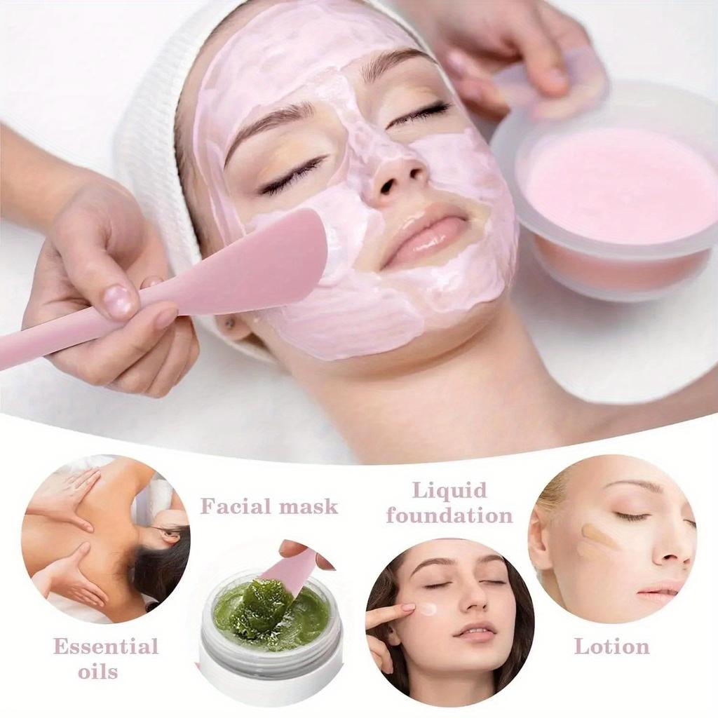 Doppel Kopf Gesichtsmaske Pinsel Silikon Applikator Löffel Spachtel Rührstab Frauen Haut Gesicht Reinigung Pflege Hause Make-Up-Tools