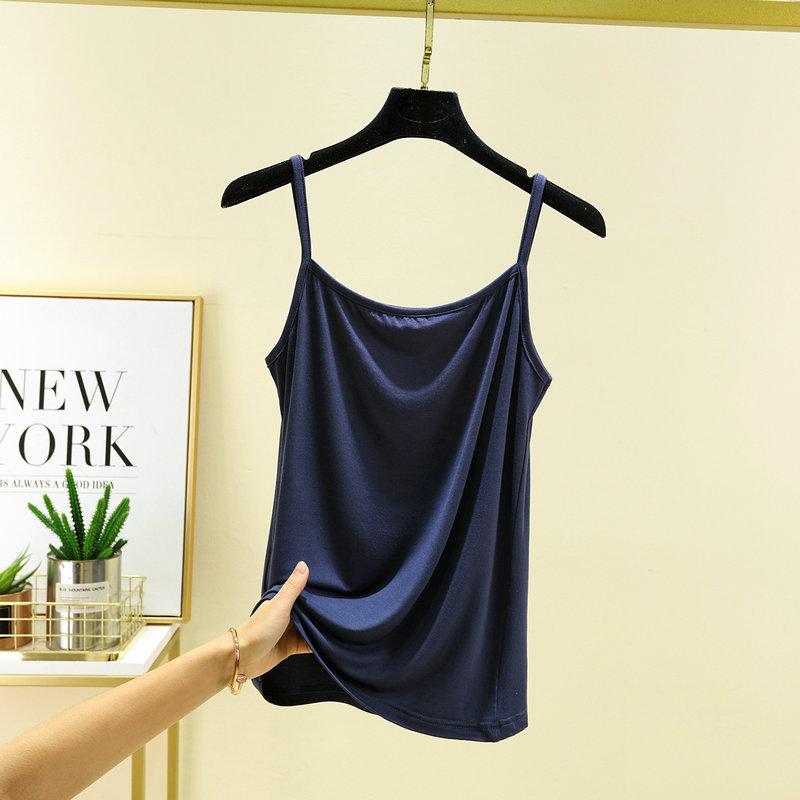 Modal Suspender Vest Women's Short Slim-fitting and Thin Large-size Top, Spring and Summer Inner Matching Student Black Bottoming Shirt