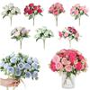High Quality Big Head Artificial Peony Flowers Bud DIY Accessories Silk Rose Bouquet Peony Bouquet Wedding Ornament