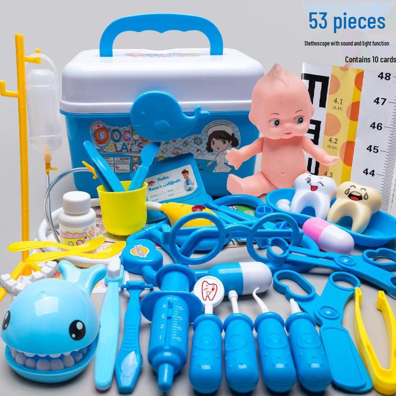 Kids' Doctor Nurse Playset: Stethoscope, Syringe, Toothbrush for Parent-Child Interaction & Learning