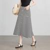 Demana Classic Stripe A-Line High-Waist Mid-Length Skirt