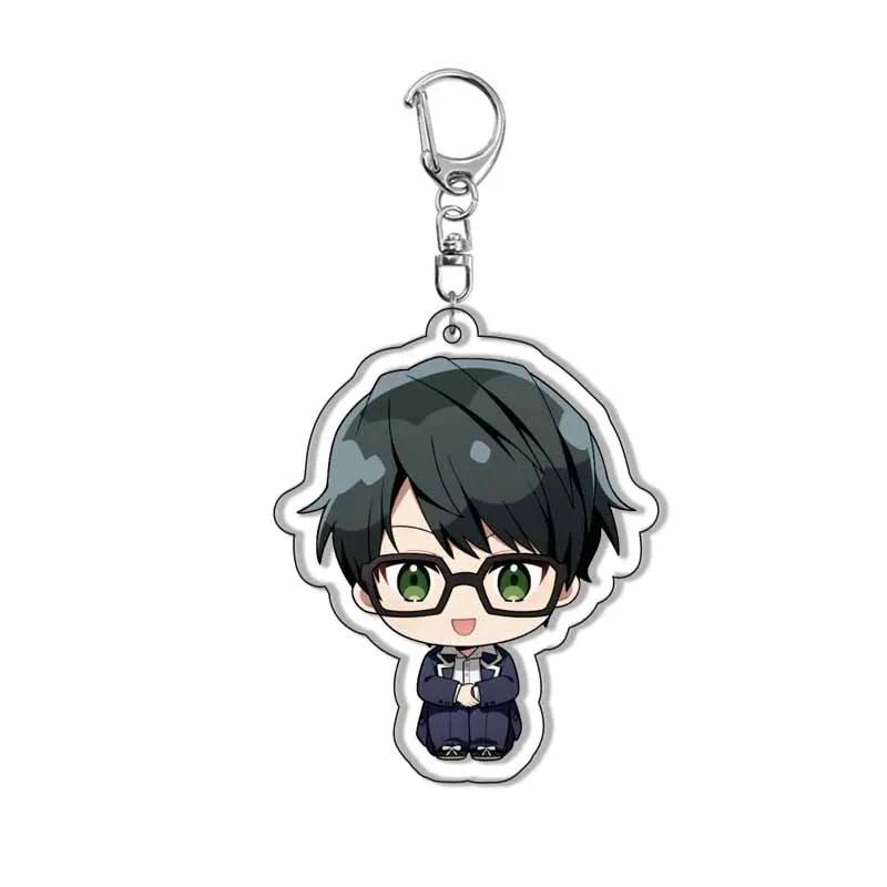 Mignon BL Anime Sasaki To et Miyano Porte-clés Miyano Yoshikazu Sasaki Shumei Hirano Daiga Figurine Porte-clés Acrylique Porte-clés de Voiture
