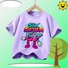 Summer Six Seven 67 Cartoon Cute Print Children‘s Short Sleeve Tops Polyester Casual Kids T-shirt Fashion Boys Girls Clothes Tees