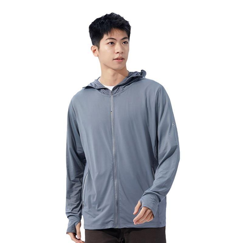 Objektiv-Sonnenschutzkleidung Jacke Damen Sommer Herren Eis Seide Abnehmbar Großer Schirm Mit Kapuze Sonnenschutzkleidung UPF50+ Original Garn Hautkleidung